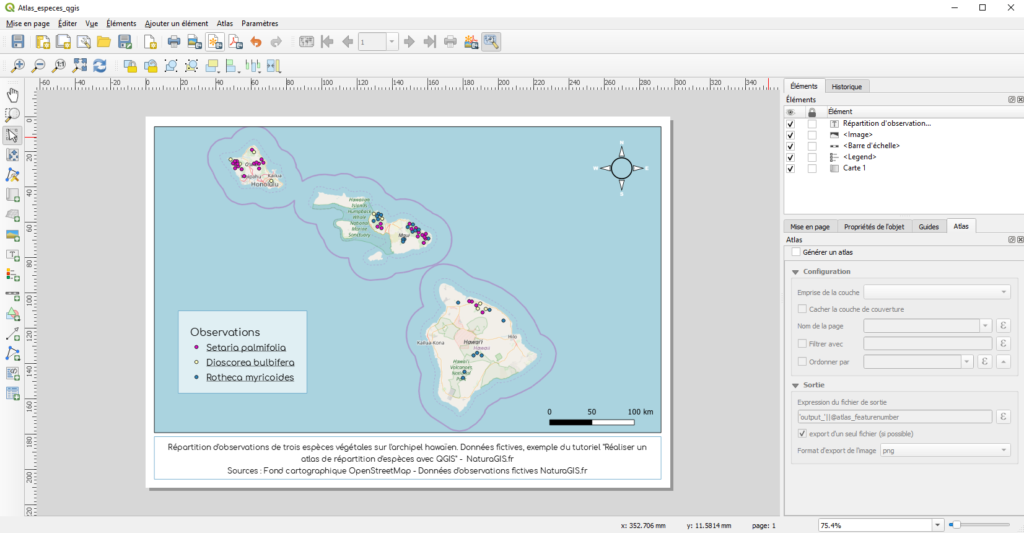 QGIS 3.4 : réaliser un atlas de répartition d'espèces | NaturaGIS